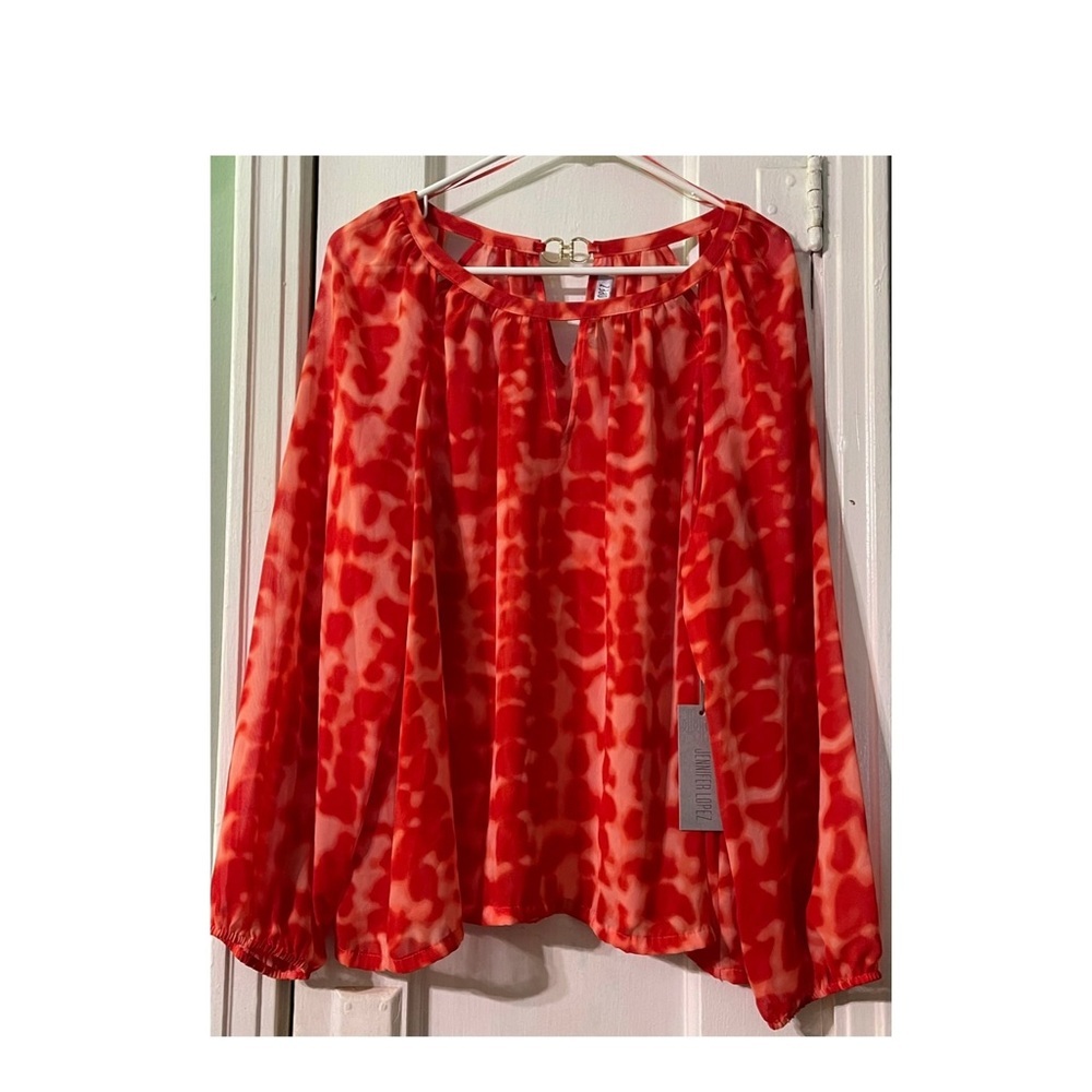 Red Tidye Patterned Blouse